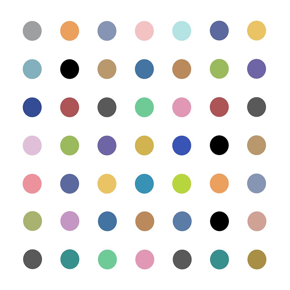 Circle Seven Multicolor art print by Karl Langdon for $57.95 CAD