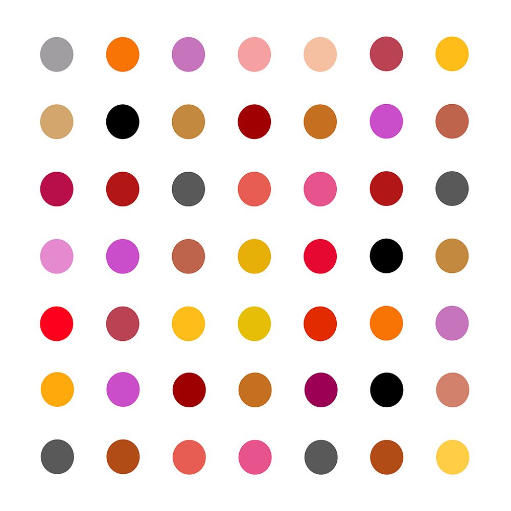 Circle Seven Red Mix art print by Karl Langdon for $57.95 CAD