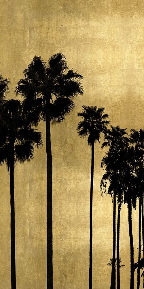 Palm Silhouette on Gold I art print by Kate Bennett for $57.95 CAD