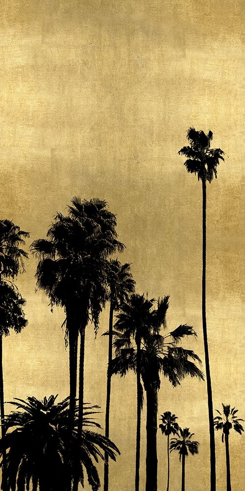 Palm Silhouette on Gold III art print by Kate Bennett for $57.95 CAD
