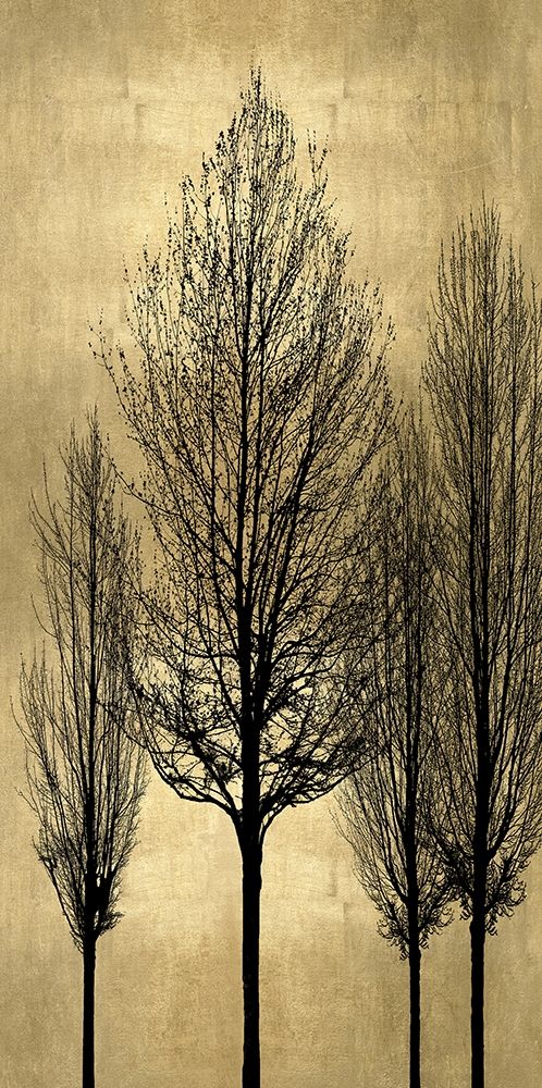 Tree Silhutette on Gold II art print by Kate Bennett for $57.95 CAD