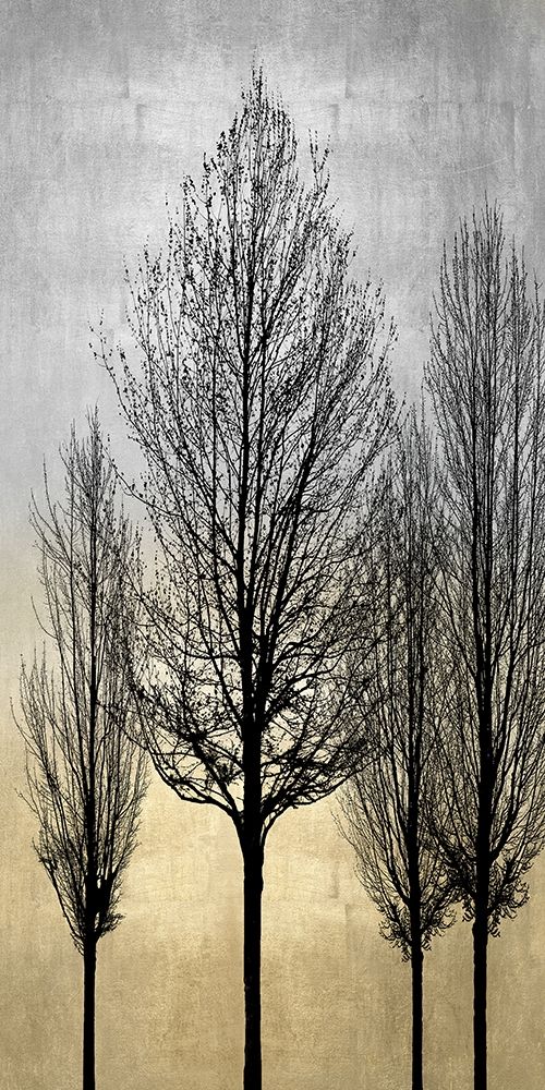 Trees on Silver and Gold II art print by Kate Bennett for $57.95 CAD