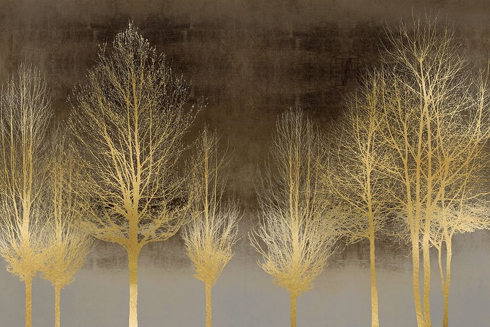 Gold Forest on Brown art print by Kate Bennett for $57.95 CAD