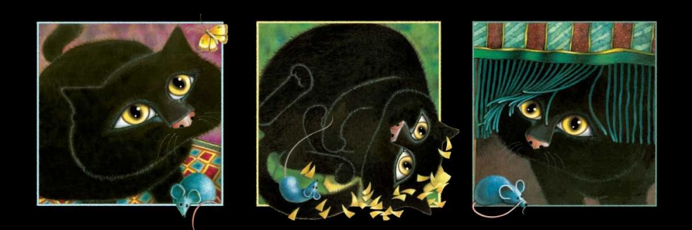 A Cat Never Tells-Trio I art print by Laura Seeley for $57.95 CAD