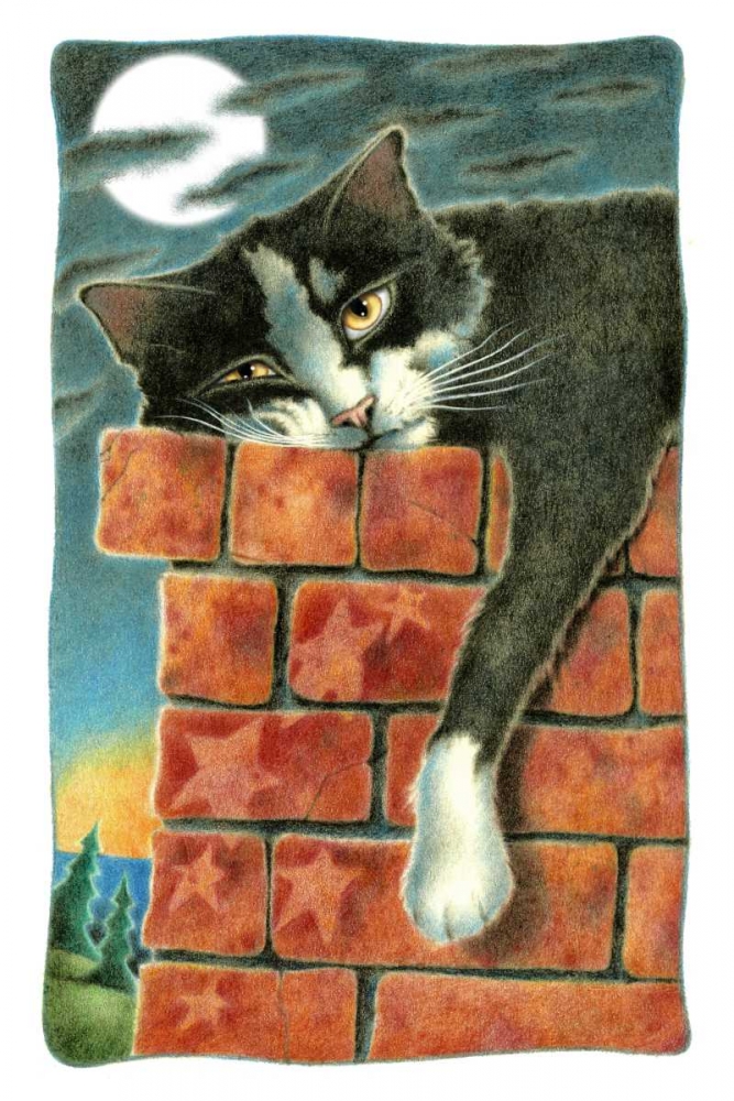 Chimney Sweep (with Moon) art print by Laura Seeley for $57.95 CAD