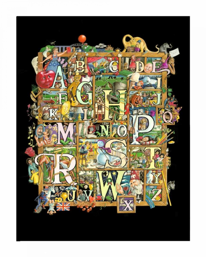 Shadowbox Hunt -Alphabet Soup art print by Laura Seeley for $57.95 CAD