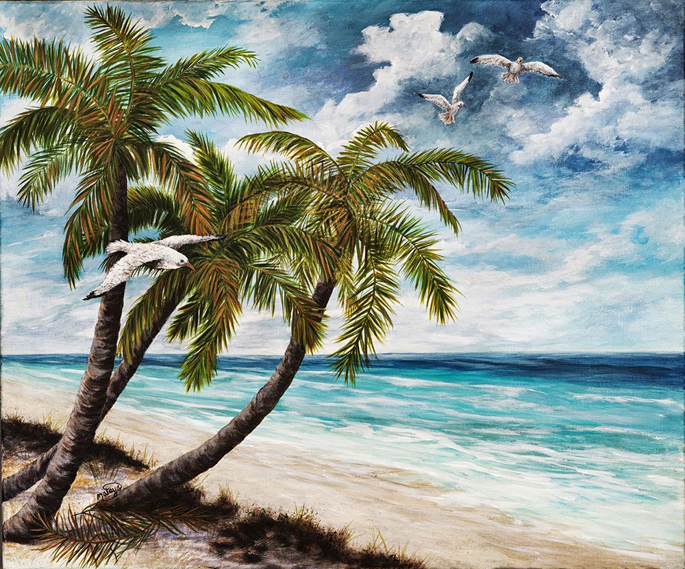 Playful Gulls art print by Linda Sullivan Mataya for $57.95 CAD