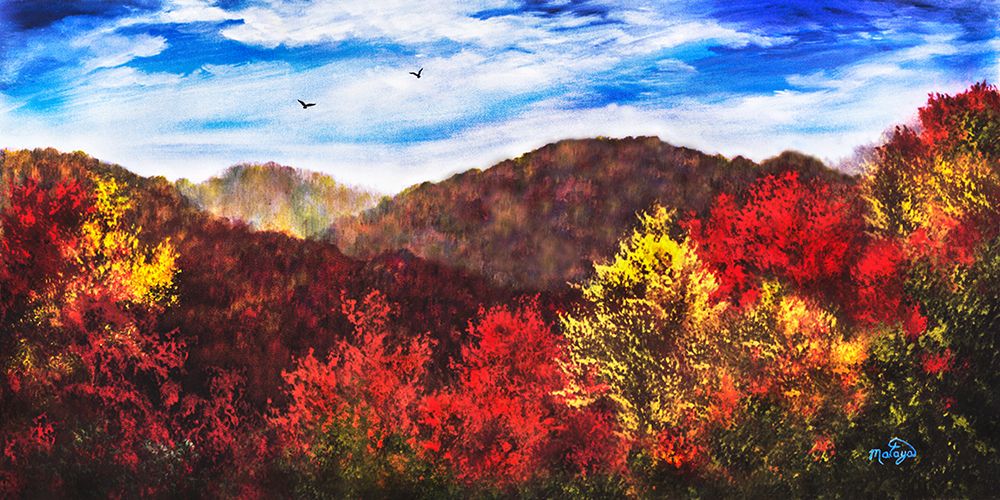 Autumn Below art print by Linda Sullivan Mataya for $57.95 CAD
