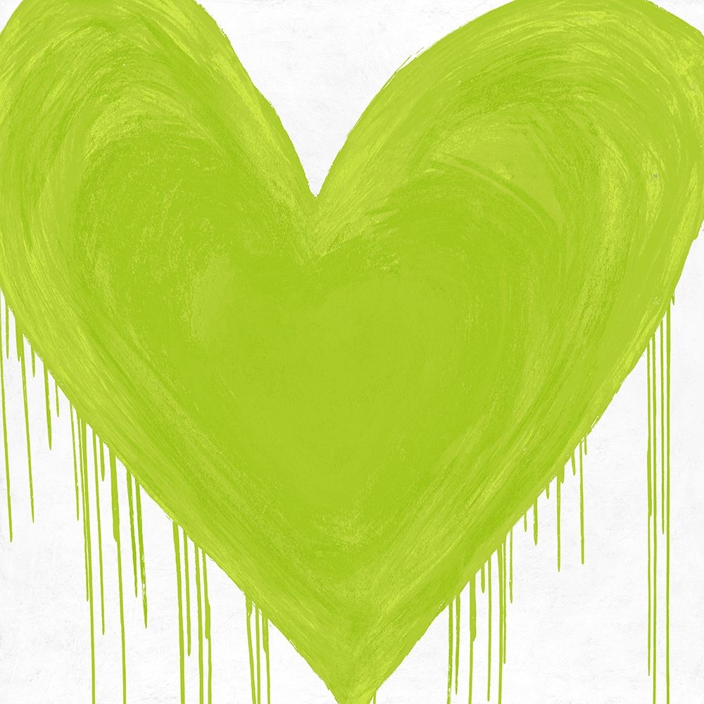 Big Hearted Chartreuse Green art print by Lindsay Rodgers for $57.95 CAD