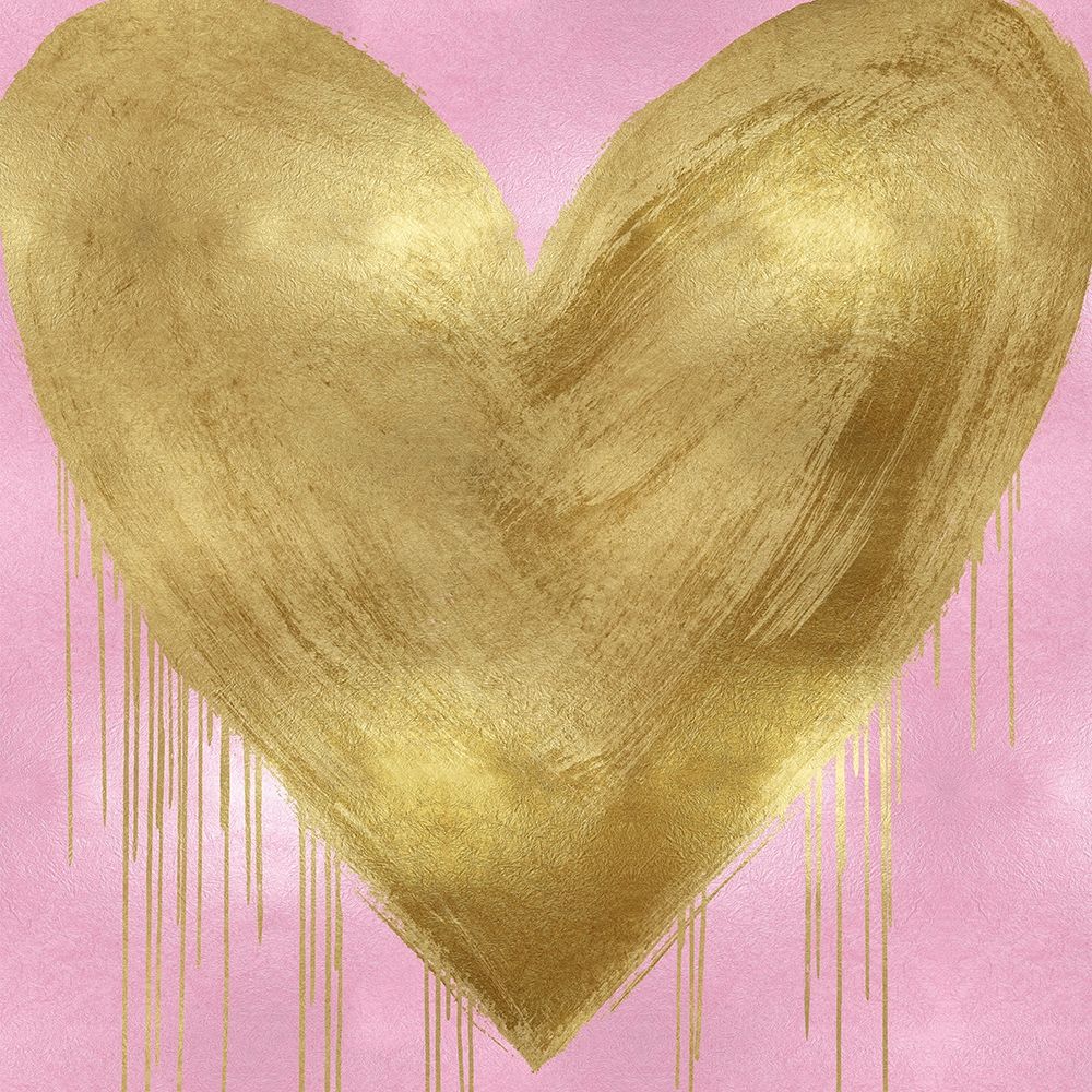 Big Hearted Gold on Pink art print by Lindsay Rodgers for $57.95 CAD