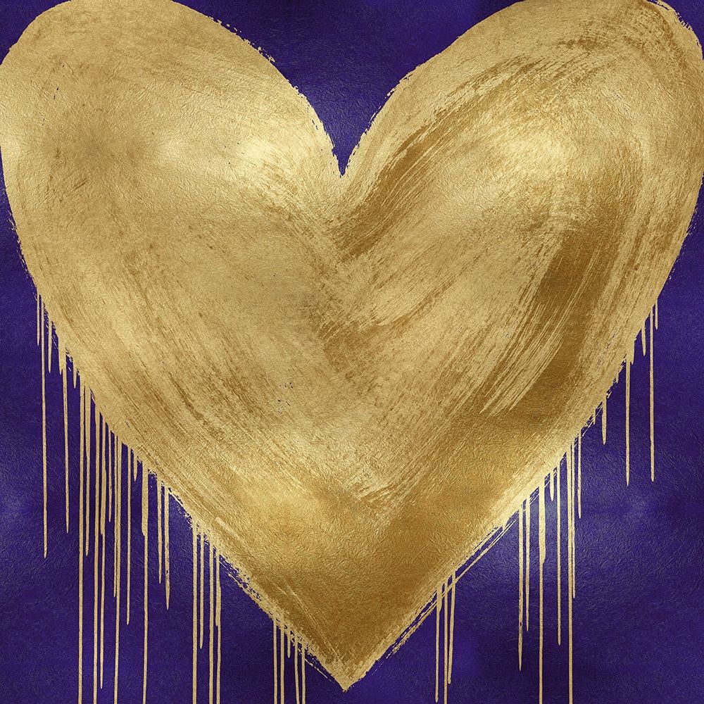 Big Hearted Gold on Purple art print by Lindsay Rodgers for $57.95 CAD
