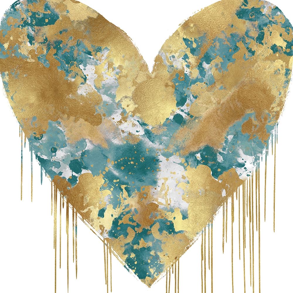 Big Hearted Green and Gold art print by Lindsay Rodgers for $57.95 CAD