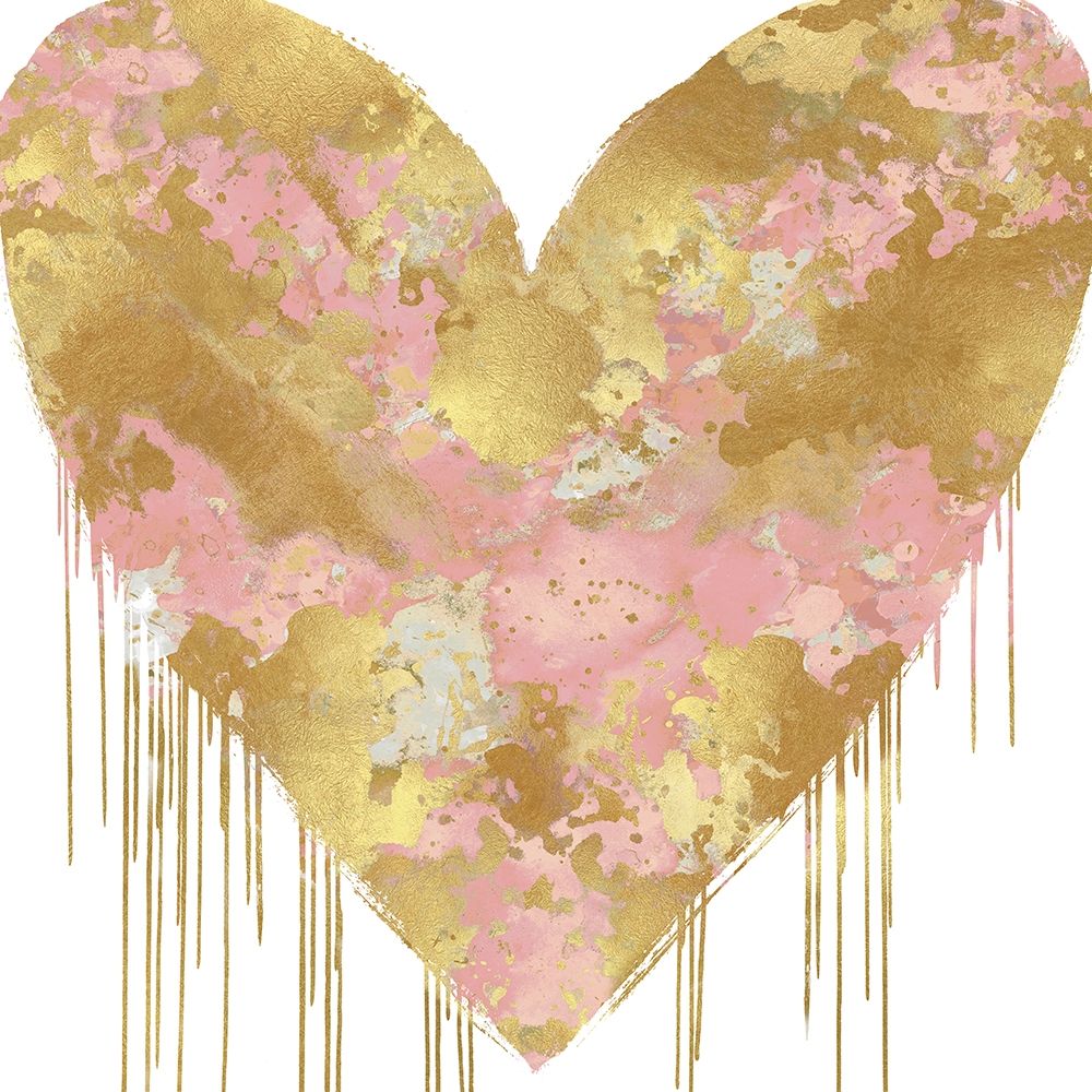 Big Hearted Pink and Gold art print by Lindsay Rodgers for $57.95 CAD