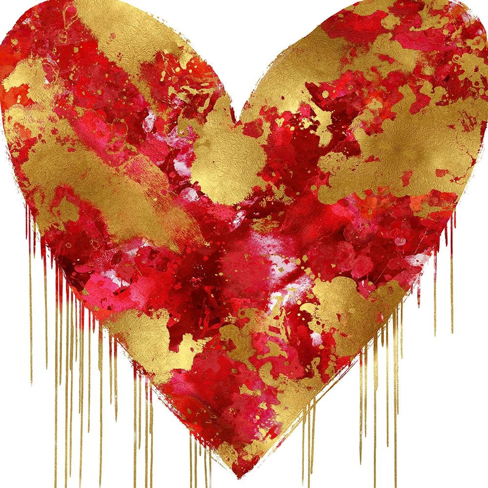 Big Hearted Red and Gold art print by Lindsay Rodgers for $57.95 CAD