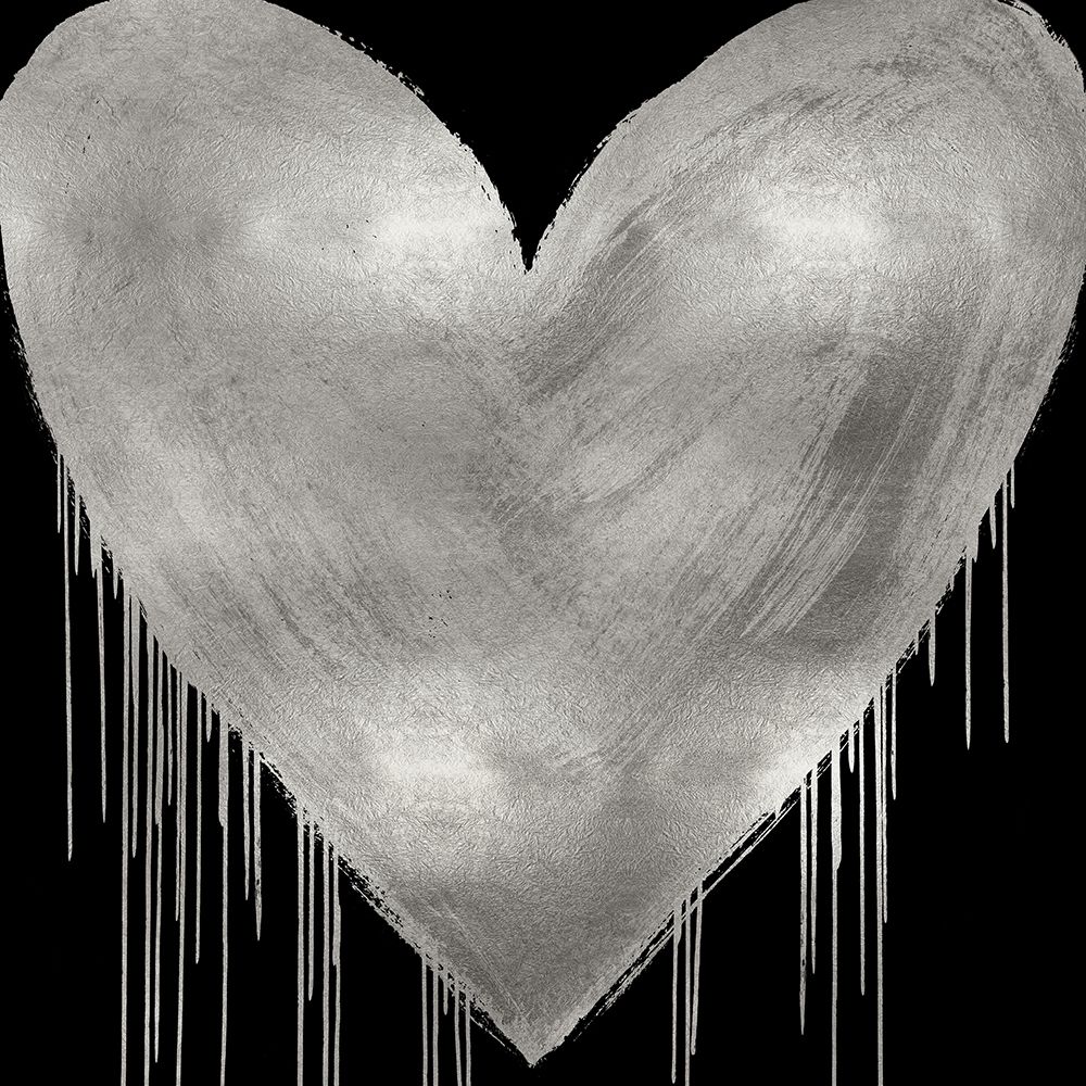 Big Hearted Silver on Black art print by Lindsay Rodgers for $57.95 CAD