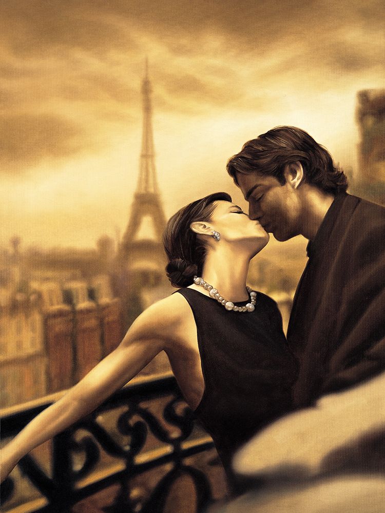A Paris Kiss art print by Migdalia Arellano for $57.95 CAD
