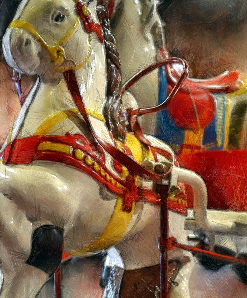 Horse Cart Pedal Car art print by Michelle Calkins for $57.95 CAD