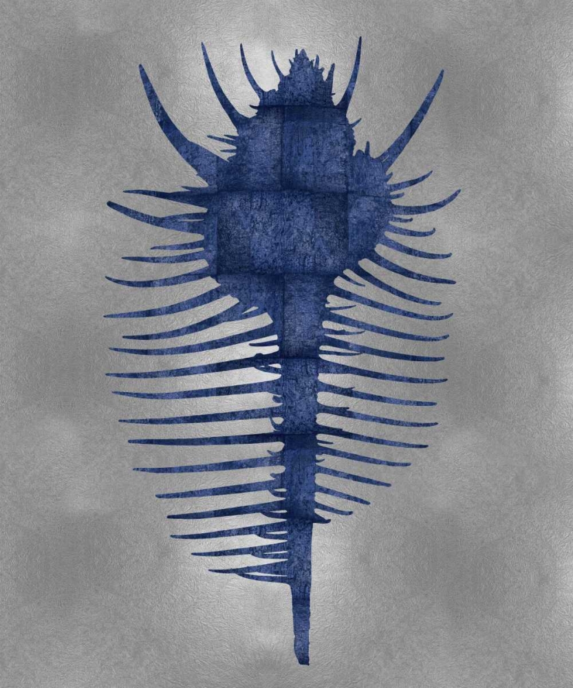 Sea Life - Blue on Silver VI art print by Melonie Miller for $57.95 CAD