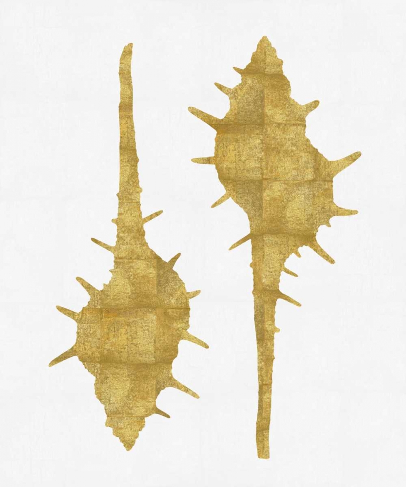 Sea Life - Gold on White II art print by Melonie Miller for $57.95 CAD