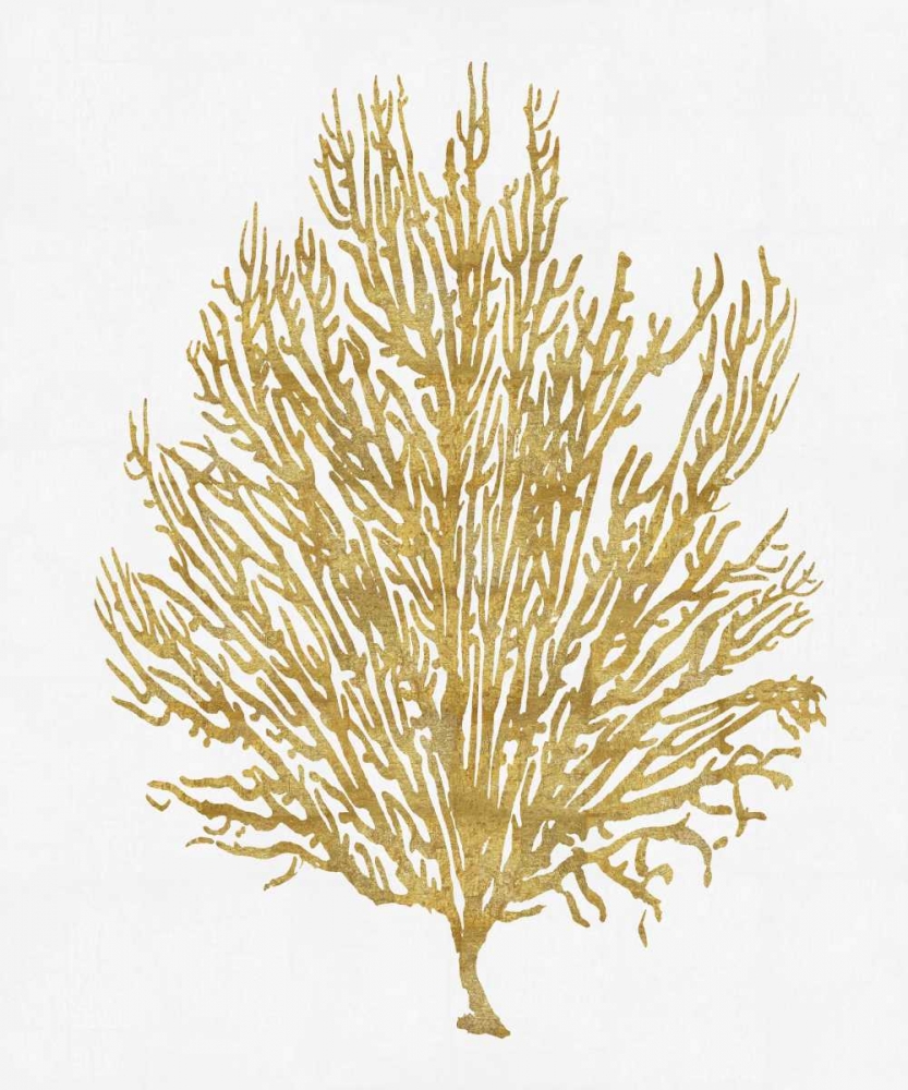 Sea Life - Gold on White V art print by Melonie Miller for $57.95 CAD
