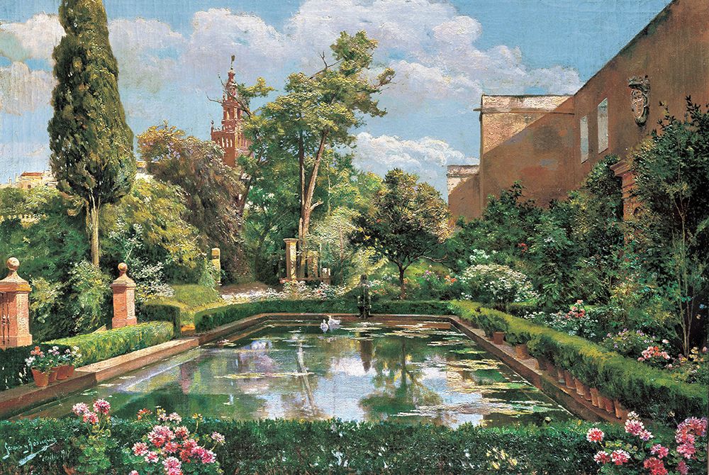 A spanish  afternoon art print by Manuel Garcia Y Rodriquez for $57.95 CAD