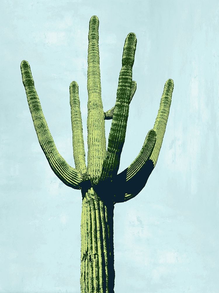 Cactus on Blue III art print by Mia Jensen for $57.95 CAD
