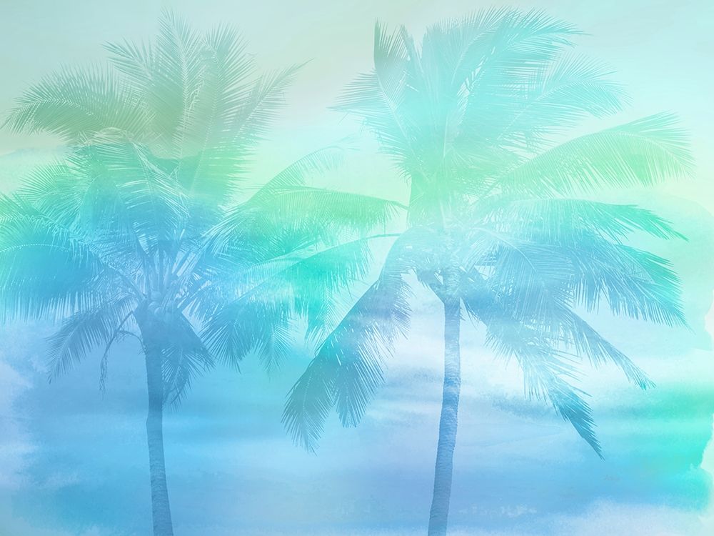 Palm Breeze Blue I art print by Mia Jensen for $57.95 CAD