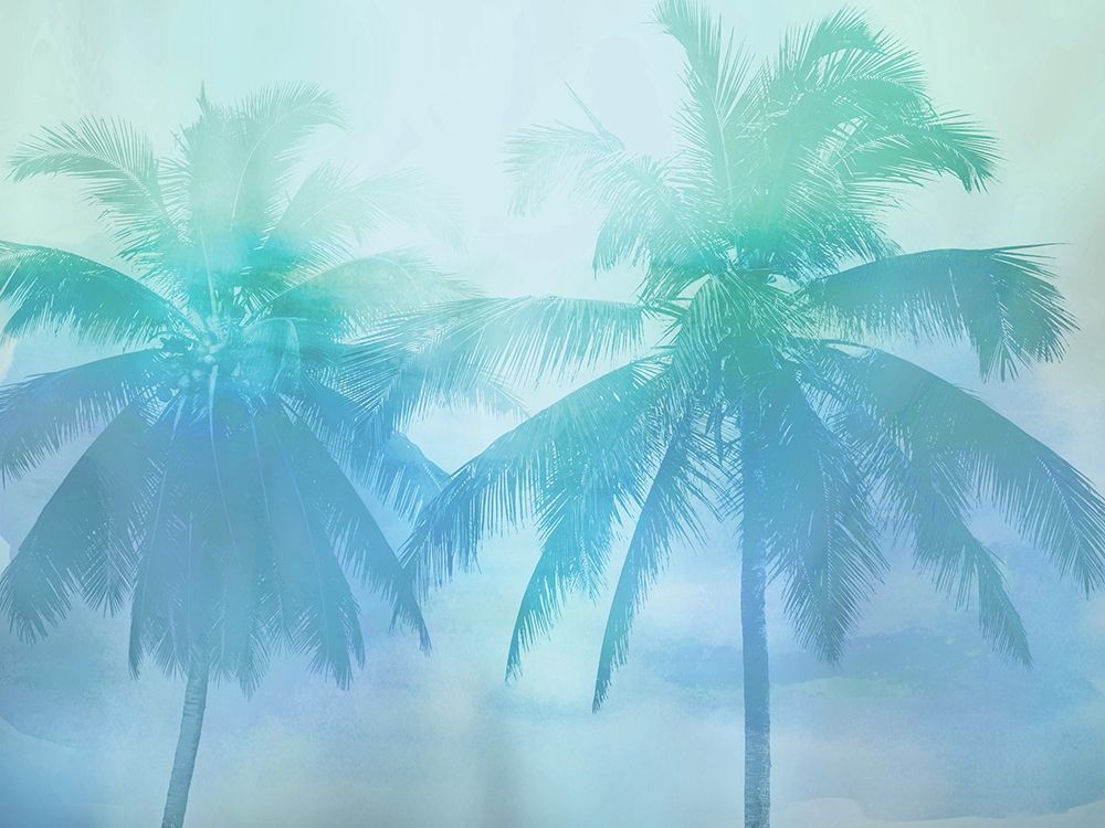 Palm Breeze Blue II art print by Mia Jensen for $57.95 CAD
