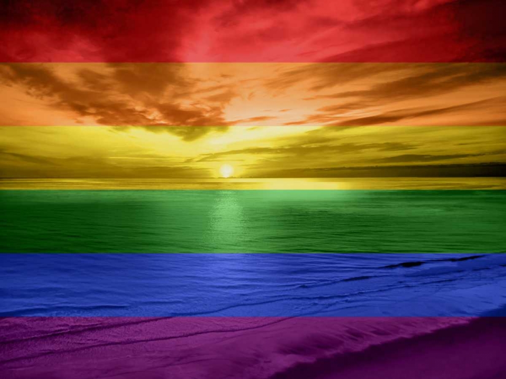 Rainbow Sunset art print by Maggie Olsen for $57.95 CAD