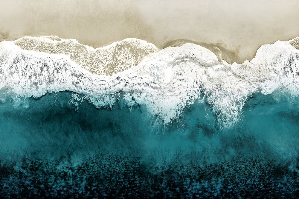 Teal Ocean Waves From Above II art print by Maggie Olsen for $57.95 CAD