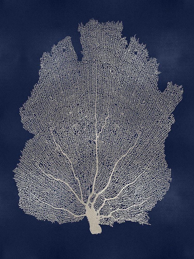Sea Fan Silver on Blue I art print by Melonie Miller for $57.95 CAD