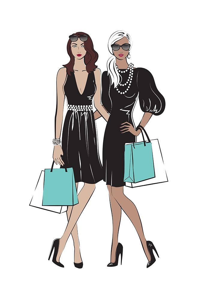Shopping Friends I art print by Martina Pavlova for $57.95 CAD