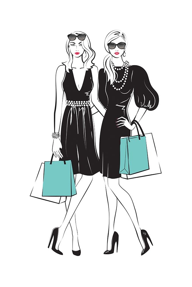 Shopping Friends II art print by Martina Pavlova for $57.95 CAD