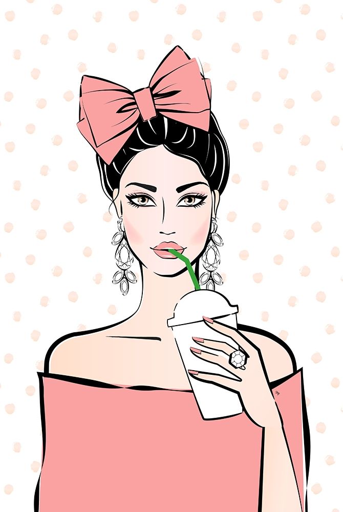 Bows and Drinks art print by Martina Pavlova for $57.95 CAD