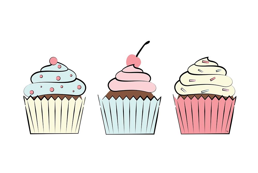 Cupcakes III art print by Martina Pavlova for $57.95 CAD