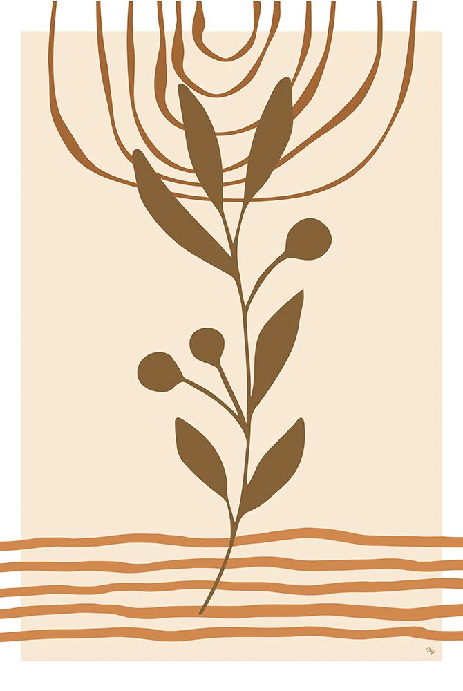 Beige Plant I art print by Martina Pavlova for $57.95 CAD