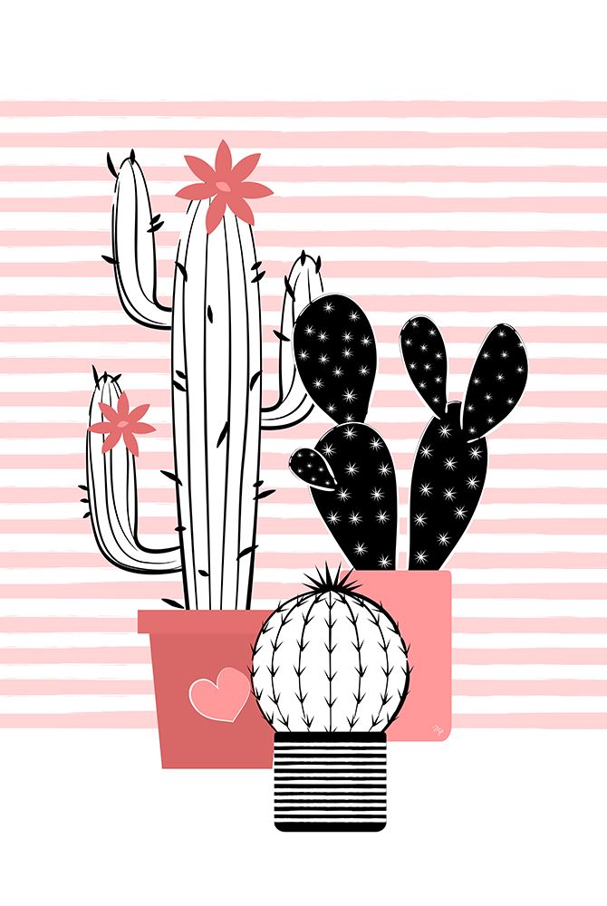 Pink Cactus art print by Martina Pavlova for $57.95 CAD