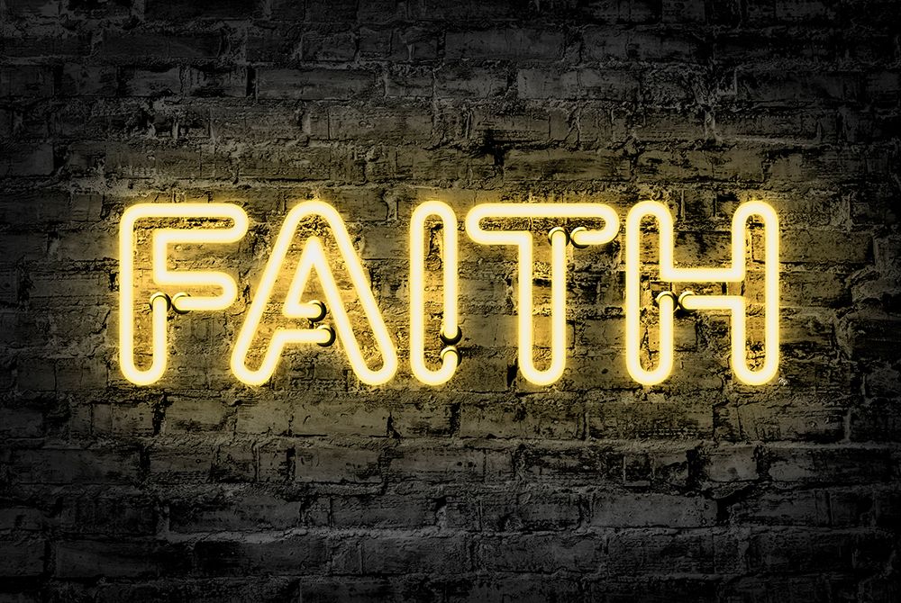 Neon Faith art print by Martina Pavlova for $57.95 CAD