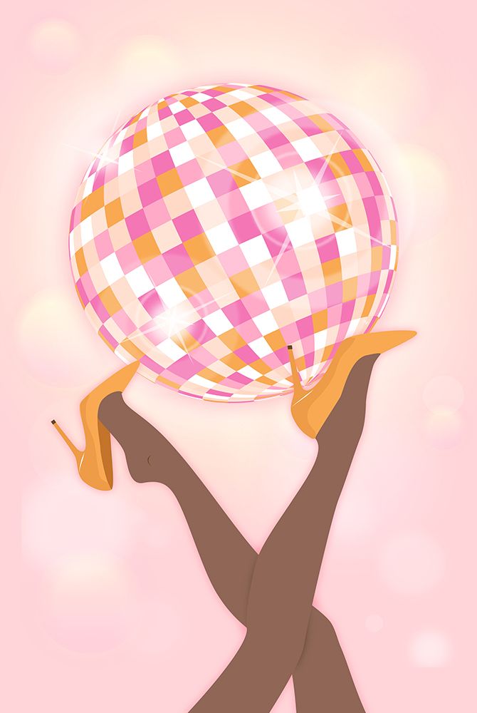Pink Disco Girl art print by Martina Pavlova for $57.95 CAD