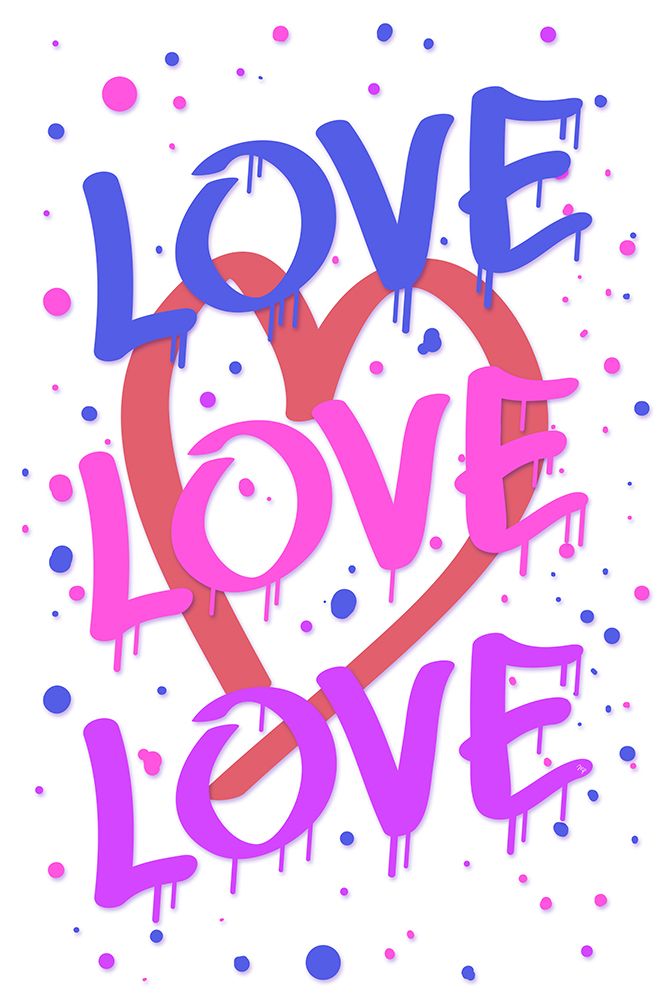 Graffiti Love I art print by Martina Pavlova for $57.95 CAD