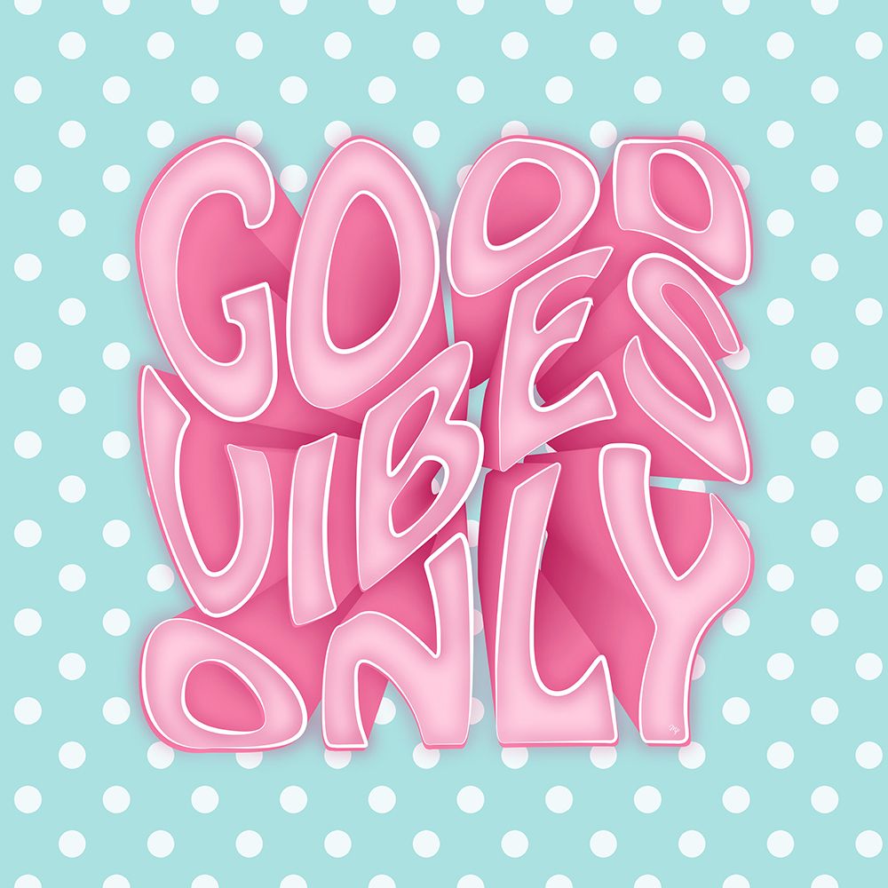 Good Vibes- Pink art print by Martina Pavlova for $57.95 CAD