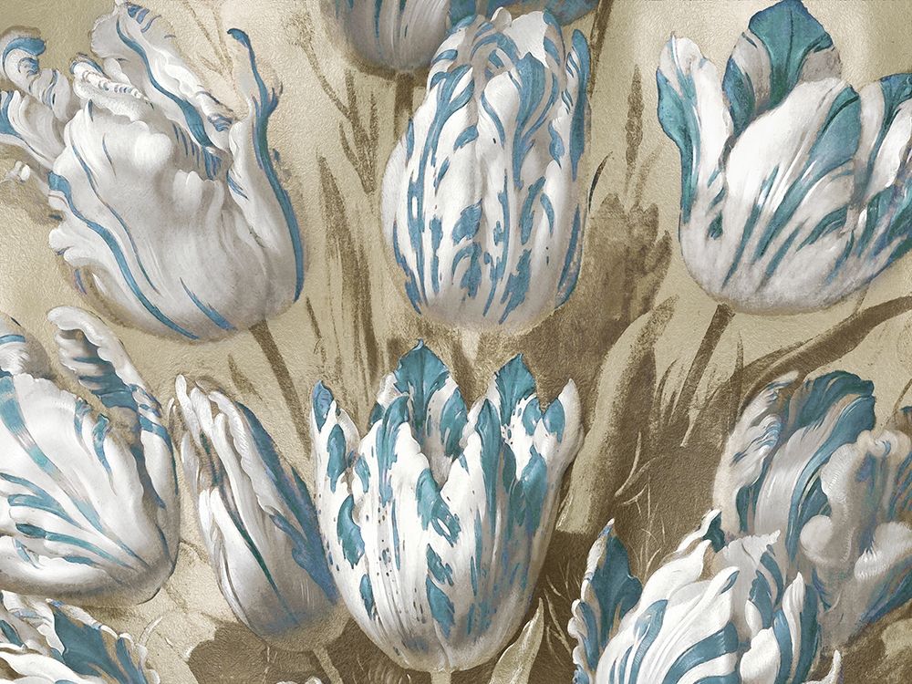 Tulips on Gold III art print by Angela McQueen for $57.95 CAD