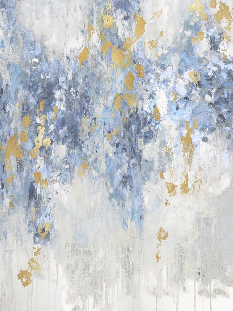 Cascade Blue with Gold art print by Nikki Robbins for $57.95 CAD