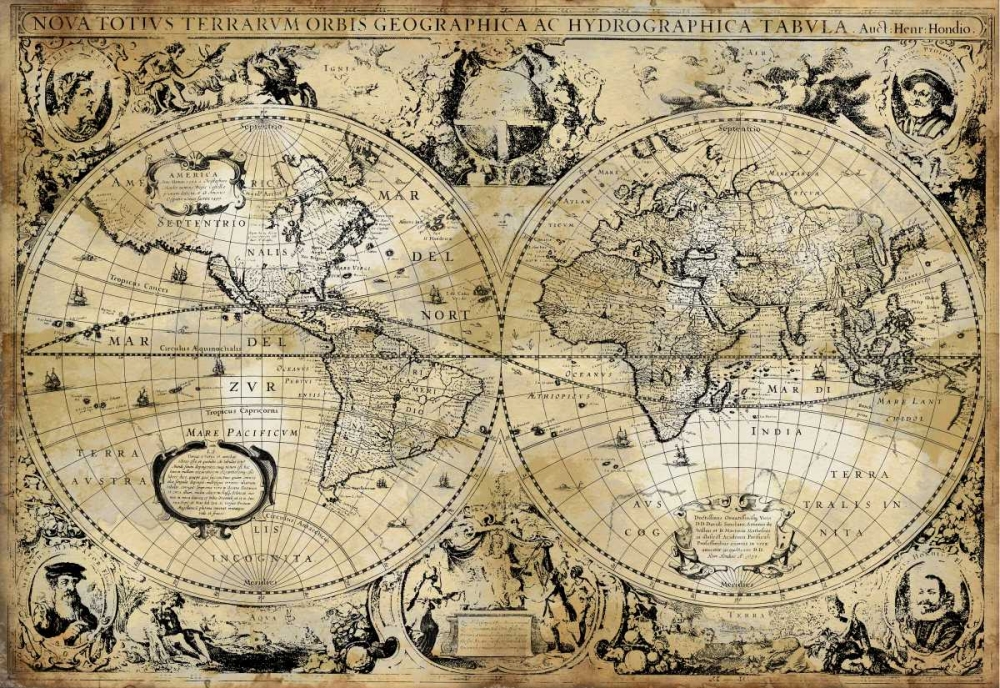 Antique Map I art print by Russell Brennan for $57.95 CAD