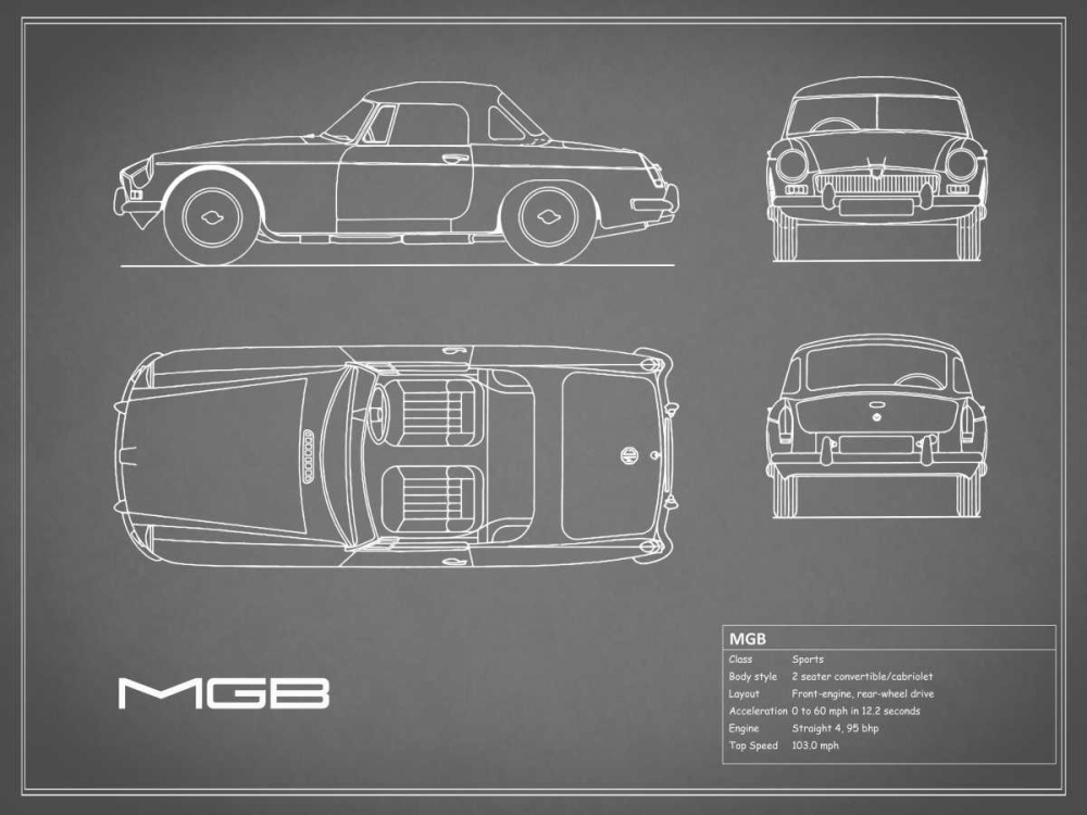 MGB-Grey art print by Mark Rogan for $57.95 CAD