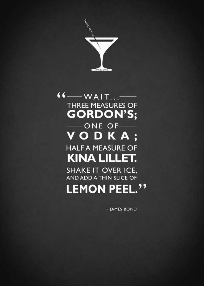 JB Casino Royale Martini art print by Mark Rogan for $57.95 CAD