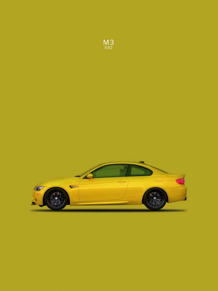 BMW M3 E92 Yellow art print by Mark Rogan for $57.95 CAD