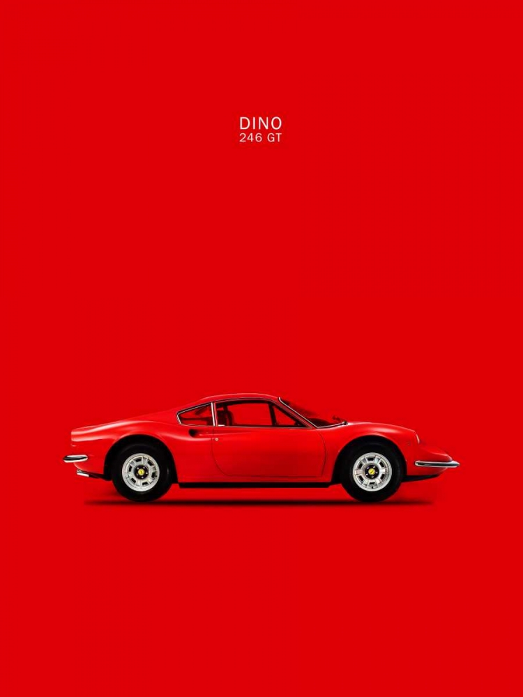 Ferrari Dino 246GT 69 Red art print by Mark Rogan for $57.95 CAD