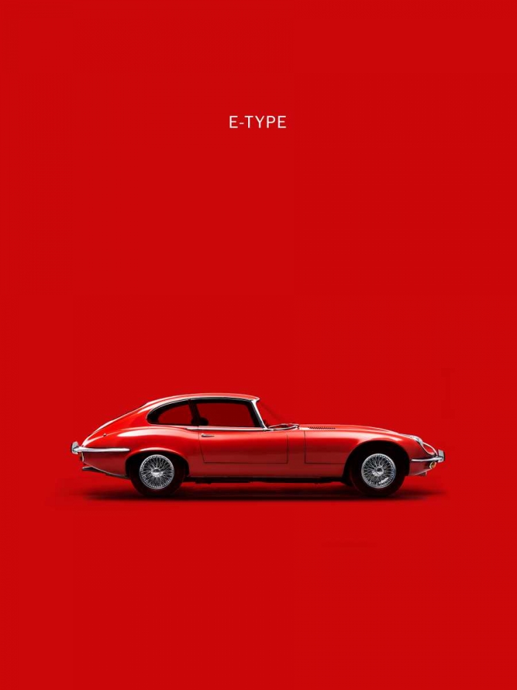 Jaguar E-Type Red art print by Mark Rogan for $57.95 CAD