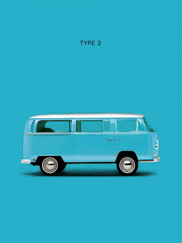 VW Type 2  Sky Blue art print by Mark Rogan for $57.95 CAD